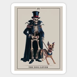 Funny Tarot Card : The Dog Lover Sticker